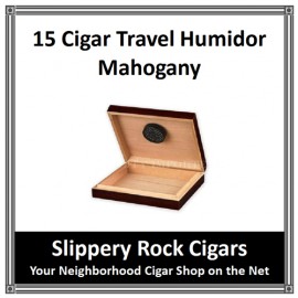 15ct - Cigar Travel Humidor - Mahogany
