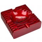 CAO Flathead Metal Cigar Ashtray Red